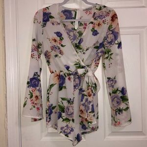 White floral romper